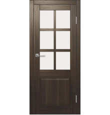 Межкомнатная дверь ДП DIM I-15 Choco Wood Сатинато Белый