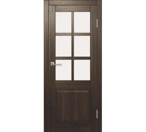 Межкомнатная дверь ДП DIM I-15 Choco Wood Сатинато Белый