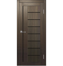Межкомнатная дверь ДП DIM I-17 Choco Wood Lacobel Black