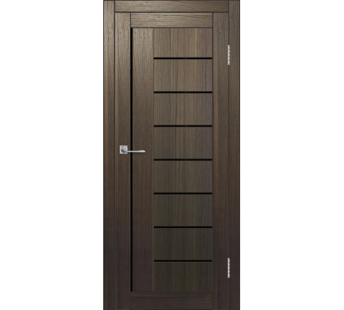 Межкомнатная дверь ДП DIM I-17 Choco Wood Lacobel Black