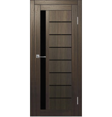 Межкомнатная дверь ДП DIM I-2 Choco Wood Lacobel Black