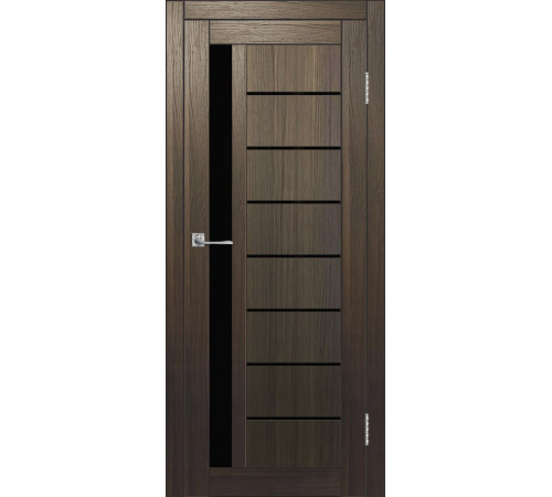 Межкомнатная дверь ДП DIM I-2 Choco Wood Lacobel Black