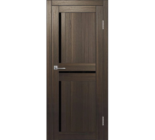 Межкомнатная дверь ДП DIM I-5.1 Choco Wood Lacobel Black