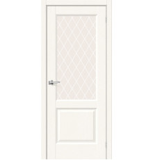 Межкомнатная дверь с экошпоном Неоклассик-33 White Wood/White Сrystal