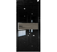 Межкомнатная дверь Платина Pt5 AL Black Edition Crystall Black/Дуб миндаль
