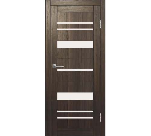 Межкомнатная дверь ДП DIM I-16 Choco Wood Сатинато Белый