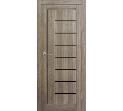 Межкомнатная дверь ДП DIM I-17 Taupe Wood Lacobel Black