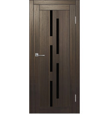 Межкомнатная дверь ДП DIM I-4 Choco Wood Lacobel Black