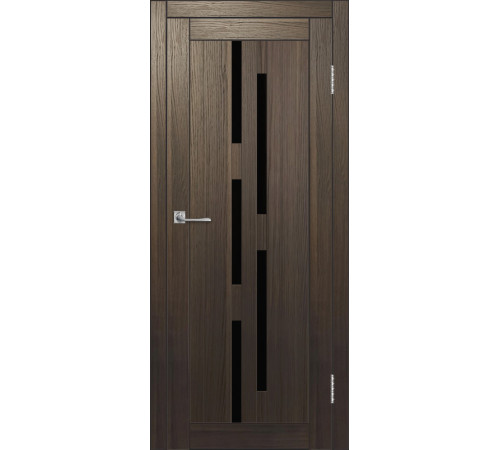 Межкомнатная дверь ДП DIM I-4 Choco Wood Lacobel Black