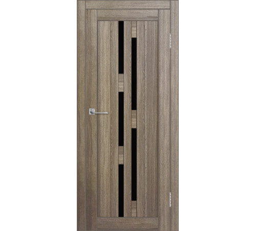 Межкомнатная дверь ДП DIM I-4 Taupe Wood Lacobel Black