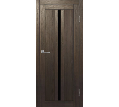 Межкомнатная дверь ДП DIM I-9 Choco Wood Lacobel Black