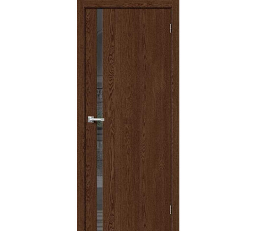 Межкомнатная дверь с экошпоном Браво-1.55 Brown Dreamline/Mirox Grey