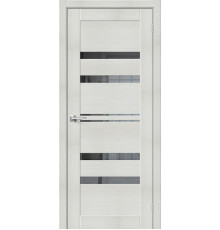 Межкомнатная дверь с экошпоном Браво-30 Bianco Veralinga/Mirox Grey