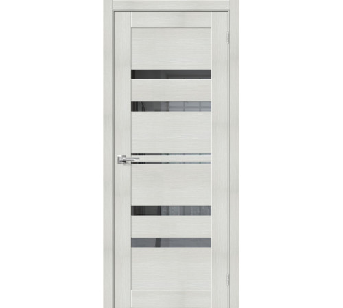Межкомнатная дверь с экошпоном Браво-30 Bianco Veralinga/Mirox Grey