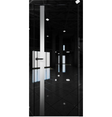 Межкомнатная дверь Платина Pt7 AL Black Edition Crystall Black/Сильвер грей
