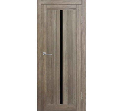 Межкомнатная дверь ДП DIM I-9 Taupe Wood Lacobel Black