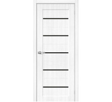 Межкомнатная дверь с экошпоном Мода-22 Black Line Snow Melinga