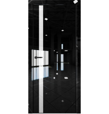 Межкомнатная дверь Платина Pt7 AL Black Edition Crystall Black/Белый лакобель