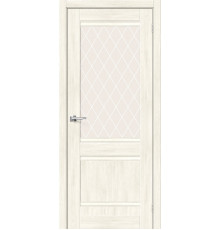 Межкомнатная дверь с экошпоном Прима-3.1 Nordic Oak/White Сrystal