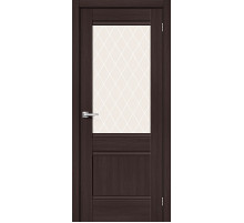 Межкомнатная дверь с экошпоном Прима-3.1 Wenge Veralinga/White Сrystal
