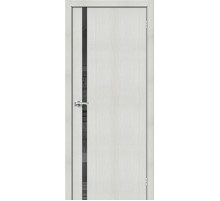 Межкомнатная дверь с экошпоном Браво-1.55 Bianco Veralinga/Mirox Grey