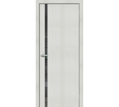 Межкомнатная дверь с экошпоном Браво-1.55 Bianco Veralinga/Mirox Grey