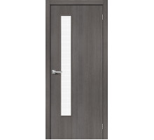 Межкомнатная дверь с экошпоном Браво-9 Grey Melinga/Wired Glass 12,5