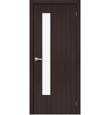 Межкомнатная дверь с экошпоном Браво-9 Wenge Melinga/Wired Glass 12,5