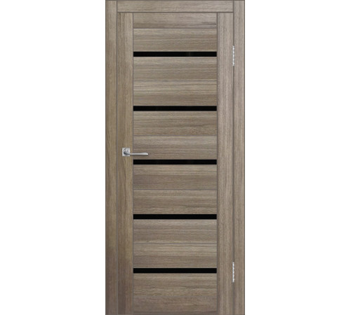 Межкомнатная дверь ДП DIM I-1 Taupe Wood Lacobel Black