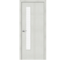 Межкомнатная дверь с экошпоном Браво-9 Bianco Veralinga/Wired Glass 12,5