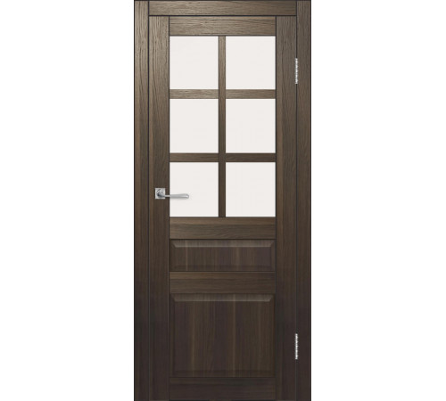 Межкомнатная дверь ДП DIM I-12 Choco Wood Сатинато Белый