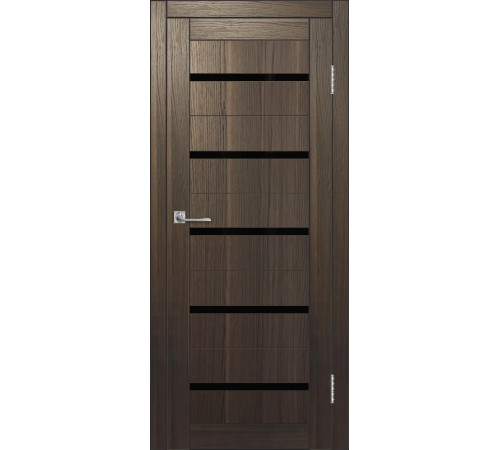 Межкомнатная дверь ДП DIM I-1 Choco Wood Lacobel Black