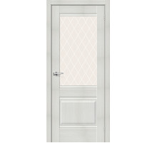 Межкомнатная дверь с экошпоном Прима-3 Bianco Veralinga/White Сrystal
