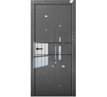 Межкомнатная дверь Платина Pt3 AL Black Edition Crystall Gray