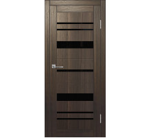Межкомнатная дверь ДП DIM I-16 Choco Wood Lacobel Black