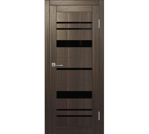 Межкомнатная дверь ДП DIM I-16 Choco Wood Lacobel Black