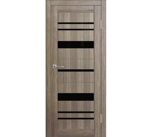 Межкомнатная дверь ДП DIM I-16 Taupe Wood Lacobel Black