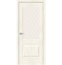 Межкомнатная дверь с экошпоном Прима-3 Nordic Oak/White Сrystal