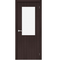 Межкомнатная дверь с экошпоном Браво-7 Wenge Melinga/Wired Glass 12,5