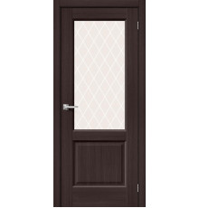 Межкомнатная дверь с экошпоном Неоклассик-33 Wenge Melinga/White Сrystal