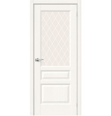 Межкомнатная дверь с экошпоном Неоклассик-35 White Wood/White Сrystal