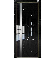 Межкомнатная дверь Платина Pt7 AL Gold Edition Crystall Black/Сильвер грей