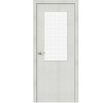 Межкомнатная дверь с экошпоном Браво-7 Bianco Veralinga/Wired Glass 12,5