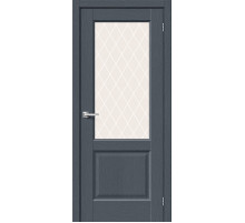 Межкомнатная дверь с экошпоном Неоклассик-33 Stormy Wood/White Сrystal
