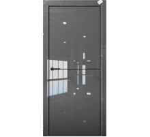 Межкомнатная дверь Платина Pt2 AL Black Edition Crystall Gray Межкомнатная дверь Платина Pt2 AL Black Edition Crystall Gray