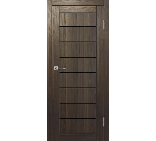Межкомнатная дверь ДП DIM I-3 Choco Wood Lacobel Black