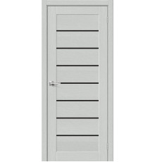 Межкомнатная дверь с экошпоном Браво-22 Grey Wood/Black Star