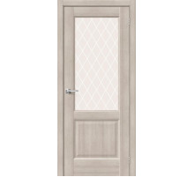 Межкомнатная дверь с экошпоном Неоклассик-33 Cappuccino Melinga/White Сrystal