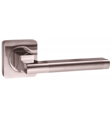 Дверная ручка Рим на квадратной розетке (INDH 53-02, SN/NP никель матовый/никель блестящий)