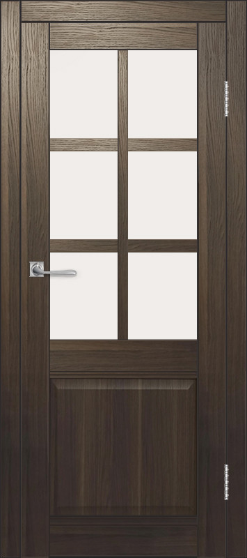 Межкомнатная дверь ДП DIM I-15 Choco Wood Сатинато Белый